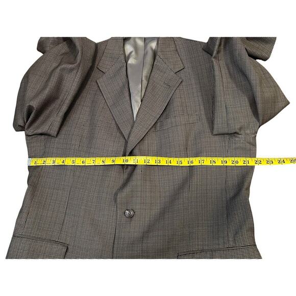 Austin Reed 44S Brown Houndstooth Wool Blazer | 3-Button Sport Coat - Picture 9 of 9
